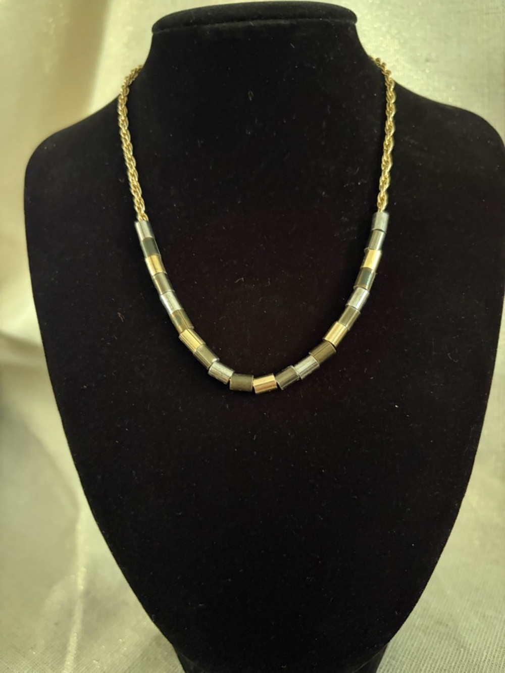Gold & Silver Tone Tube Bead Necklace - Women Jewelry